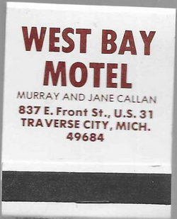West Bay Motel - Matchbook